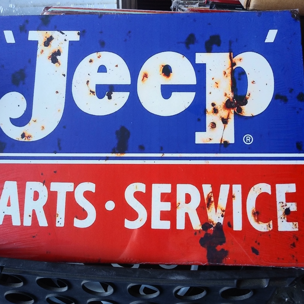 Jeep Parts * Service metal sign